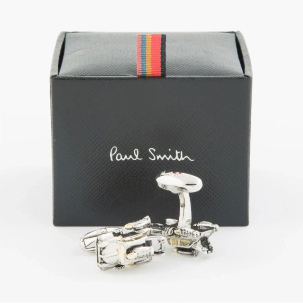 Paul Smith Silver / Golden Space Car Cufflinks Cuff Links